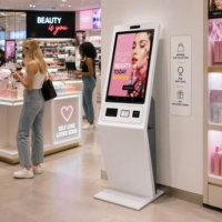 Kiosque interactif pour salon de beauté et boutique de cosmétiques, écran LCD 32 pouces, signalisation numérique, SDK, reconnaissance faciale pour la promotion des soins de la peau et des abonnements