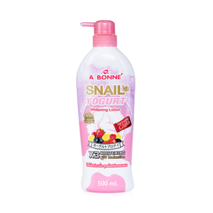 โลชั่นบำรุงผิวขาวใส A Bonne Snail Yogurt Whitening Lotion ผสมนาโนไวท์กลูต้า 500 มล. สำหรับทุกเพศ ผิวเนียนนุ่ม ผลิตภัณฑ์จากประเทศไทย - Product Image 1
