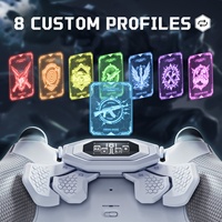 Kit de remappage EXtremeRate BEYOND avec manettes ergonomiques redessinées et écran OLED, en caoutchouc blanc et gris, pour PS5 Edge