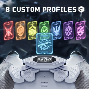 Kit de remappage EXtremeRate BEYOND avec manettes ergonomiques redessinées et écran OLED, en caoutchouc blanc et gris, pour PS5 Edge - Product Image 4