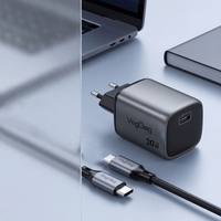 VegGieg - Combo de Cargador USB C de 30 W y Cable para Teléfono, Adaptadores EU, Compatible con Caja OEM de Cartón