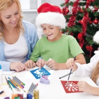 Le plus récent modèle de peinture d'art de forme personnalisée en plastique pochoir étudiant pochoirs de dessin de noël carrés