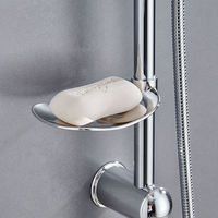 Système de douche carré chromé poli avec panneau, mitigeur monocommande, pommeau de douche pluie, douchette à main intégrée et cartouche céramique