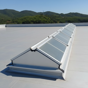 Ventilador de Telhado em Liga de Alumínio Natural para Telhados de Calha e Inclinação, Equipamento de Ventilação Industrial Moderno - Product Image 6