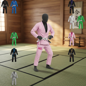 Kimono de karaté personnalisé en coton 100% respirant et léger, avec option de logo frontal, pour l'entraînement, sans coutures et thermocollé. - Product Image 3