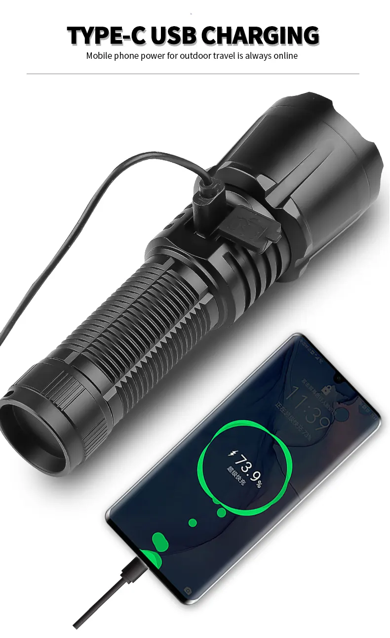 2000Lumen xhp160 30W Wick LED Taschenlampe Hochleistungs-Taschenlampe Entfernung 1500M Wasserdichte taktische Jagd lichter Taschenlampen