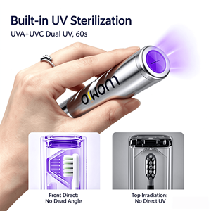 LUOMIO Brosse à dents stérilisante rétractable, stérilisation UV en 60 secondes, étui de voyage portable, compact, essentiels pour la santé bucco-dentaire - Product Image 3