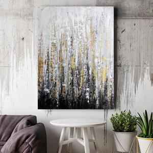 <span class=keywords><strong>Peinture</strong></span> murale abstraite dorée scintillante, art moderne sur toile, <span class=keywords><strong>peinture</strong></span> élégante texturée, décoration murale de luxe pour la maison - Product Image 2