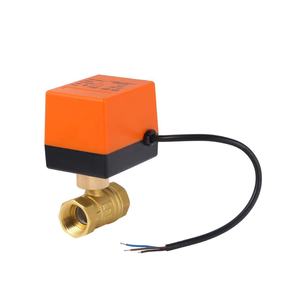 Válvula de Bola Eléctrica de 3/4 Pulgadas con Rosca G, de Bronce, para Agua a Temperatura Normal, de Paso Directo, Presión de Funcionamiento 650 Psi - Product Image 1