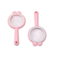 New Arrival Children's Handheld Cartoon 3x Magnification Acrylic Lens ABS & PMMA 5 Color Magnifying Glass Toy