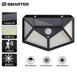 Venta al por mayor al aire libre 100led lámpara solar IP65 a prueba de agua luz solar alimentada por jardín Led luz con sensor de movimiento - Product Image 2
