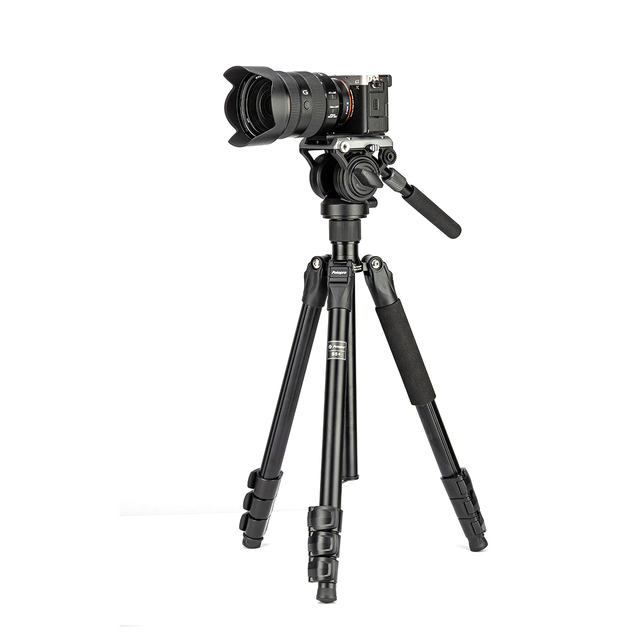 Portable Stable Dslr Tripod Video Dolly Fire Wheels Fluid Head Camera Tripod Quick Leveling Base Heavy Duty Tripod