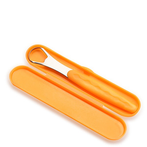 Đầy màu sắc lưỡi <span class=keywords><strong>scraper</strong></span> Cleaner bàn chải cho người lớn trẻ em thép không gỉ lưỡi bàn chải Kim Loại Lưỡi Cleaner với du lịch trường hợp - Product Image 2