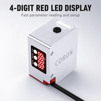 Capteur optique CORON KR-W70-P, affichage LED rouge à 4 chiffres, détection de marqueur de couleur par segment, sortie PNP, plage de détection 20-70 mm