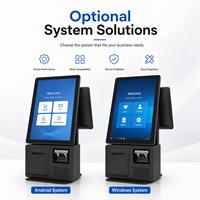Écran tactile capacitif 15,6 + 15,6 pouces, prend en charge l'orientation horizontale/verticale, double écran, machine POS tout-en-un pour restaurants