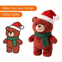 Boneka Plush Custom, Boneka Beruang Lembut Netral, Boneka Teddy Lucu dengan Isian Kapas PP, Kain Berkualitas, Boneka Hewan Plush Laris Manis