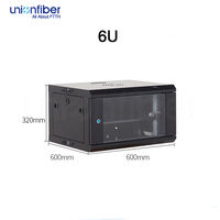 Armoire réseau noire de 19 pouces 9U avec panneaux latéraux amovibles, porte en verre trempé, grande capacité, armoire sur pied pour équipement informatique