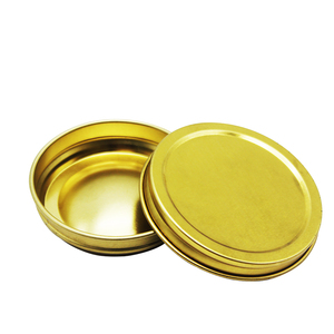 Boîte en fer blanc <span class=keywords><strong>caviar</strong></span> emballée sous vide pour 10g 20g 30g 50g <span class=keywords><strong>100g</strong></span> 125g 250g 500g forme ronde couleur or - Product Image 1