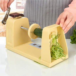 <b>Multi</b> <b>Functional</b> <b>Vegetable</b> <b>Cutter</b> Manual Spiral Slicer For Cucumber Zucchini Kitchen Commercial Use Yellow - Product Image 1