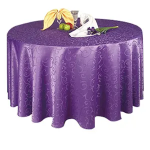 Luxury Custom colours 120" / 132" inches Polyester Tablecloths Round Table Cloths for Wedding Party Banquet Events
