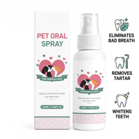Spray buccal pour animaux de compagnie OEM pour chiens et chats, haleine fraîche, aide à la vitalité, nettoyage des dents, entretien, soin dentaire, 100 ml