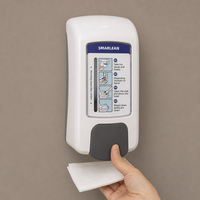 Distributeur de liquide manuel OEM d'usine 450 ml, mural, en plastique, distributeur de savon désinfectant pour les mains commercial pour restaurants et écoles