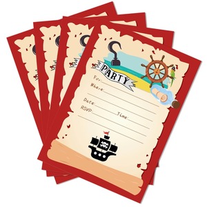 Cartes d'<span class=keywords><strong>invitation</strong></span> à thème Capitaine Marin Pirate de Dessin Animé avec Enveloppes pour Baby Shower et Fête d'<span class=keywords><strong>Anniversaire</strong></span> - Product Image 5