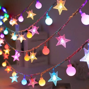 Guirlande lumineuse LED en forme d'étoile pour décoration de salle de mariage, lumières de Noël d'extérieur, boîte à piles LED - Product Image 6