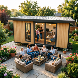 Casa <span class=keywords><strong>de</strong></span> Huéspedes Prefabricada, Cabaña <span class=keywords><strong>de</strong></span> Jardín, Sala <span class=keywords><strong>de</strong></span> Recepción al Aire Libre, Ideal para Freelancers, Consultores y Pequeñas Empresas - Product Image 6