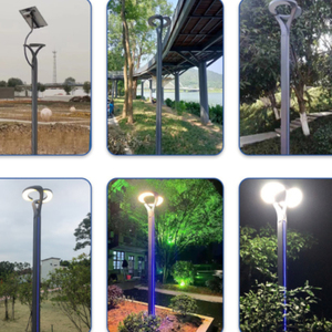 Lampe solaire à poteau <span class=keywords><strong>avec</strong></span> détecteur optique, motif ondulé, lumières de jardin, décoration, pelouse, aménagement paysager, lumière de pilier, bande verte - Product Image 5