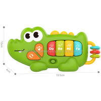 Huanger HE0567 New Arrival Music Instrument Crocodile Shape Piano Toy with Light and Music Educational Toys for Kids