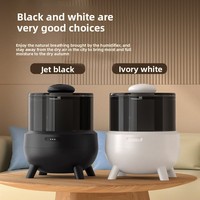 Humidificateur d'air ultrasonique intelligent à remplissage par le haut, grande capacité, brume froide et chaude, avec lumière LED, pour usage domestique, hôtelier et chambre de bébé, en plastique