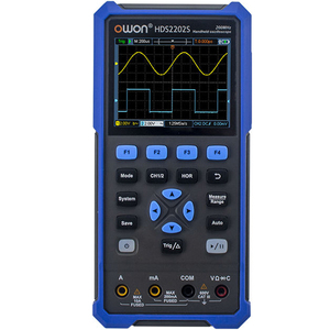 Owon hds2202s 3-in-1 cầm tay 200MHz 1gsa/S Oscilloscope với 2-CH phạm vi 1-ch afg DMM đa chức năng Tester - Product Image 1