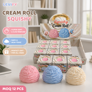 Jouet Squishy en forme de rouleau de crème, à récupération lente, anti-stress, doux à presser, sûr et non toxique, <span class=keywords><strong>pour</strong></span> enfants et adultes, idéal comme cadeau de fête - Product Image 1