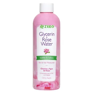 Rose Water and Glycerin for Face - Rosewater Facial Toner and Moisturizer for Skin and Hair 8 fl oz. (236 mL) - 1 Bottle