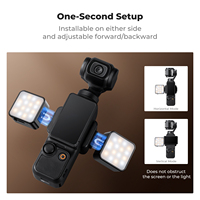 Mini lampe magnétique K&F Concept pour DJI Osmo Pocket 3, température de couleur à 3 niveaux, rechargeable par USB C, éclairage LED d'appoint