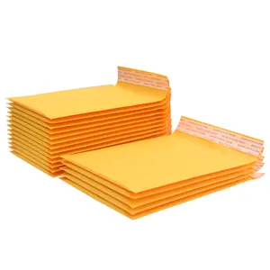 Enveloppes à bulles en papier kraft, lot de 50 sacs de livraison rembourrées, en stock, vente en gros