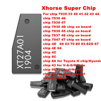 Puce transpondeur VVDI Super Chip XT27A XT27A01 XT27A66 pour véhicules Toyota BMW Nissan Hyundai, compatible avec VVDI2 Mini Key Tool