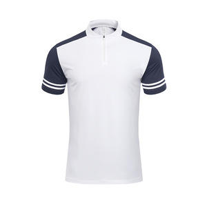 T-shirt d'été pour hommes et femmes Sports Outdoor Stand-Up Collar Half-Zipper Quick-Drying T-Shirt Lightweight Breathable Tennis Uniform - Product Image 5