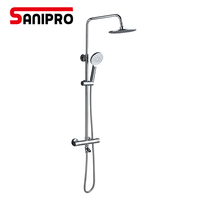 SANIPRO robinet de douche thermostatique couleur chromée salle de bains bain douche mélangeur ensemble cascade douche de pluie robinets de baignoire