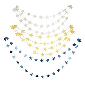 Guirlande de cinq étoiles en papier miroir, petites bannières étoiles, décorations suspendues pour Noël, Thanksgiving, Ramadan, fête, nouveauté - Product Image 6