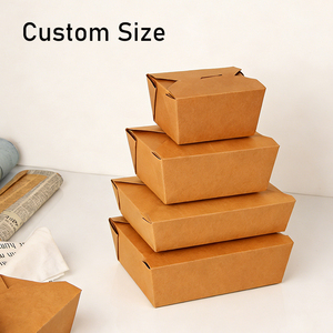 Cajas de Papel para Alimentos Personalizadas, Contenedores de Alimentos para Llevar, Aptos para Microondas, Cajas de Cartón Kraft Marrón para Restaurantes - Product Image 4