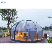 Dôme Igloo en Polycarbonate Personnalisable et Détachable pour Repas en Plein Air, Abri Panoramique Transparent Anti-Pluie, Dôme Étoilé
