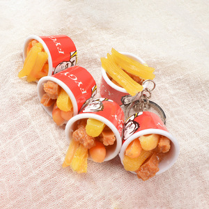 Simulated KFC food fries food toy model keychain pendant for on-the-ground promotional <b>gifts</b> and toys - Product Image 2