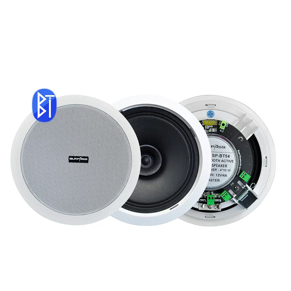 4PCS 6.5 Inch Wireless Stereo Sound Blue-tooth Active Indoor Pa System Home Theater In-Ceiling Speakers