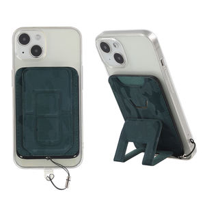 Portefeuille en cuir multifonctionnel anti-chute avec chaîne aimantée pour téléphone pochette camouflage béquille porte-cartes pour étui de téléphone portable - Product Image 1