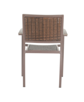 Chaises de jardin empilables modernes pour l'extérieur, résistantes à l'eau, en rotin PE, fauteuils pour villa et jardin