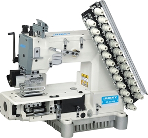 Machine à coudre à cylindre multi-aiguilles JUKKY VC008 pour matériaux ordinaires, 12 aiguilles et fils, usage domestique - Product Image 1