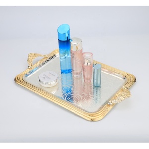 Trang Trí Bàn Cà Phê Trang Trí Nội Thất Khay, Thanh Kim Loại Phục Vụ Khay, Vàng Bạc Thổ Nhĩ Kỳ Trà Cà Phê Phục Vụ Khay Xử Lý - Product Image 5