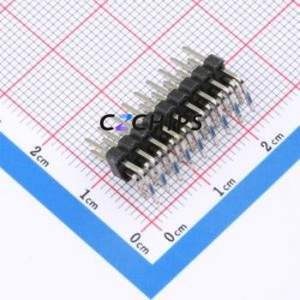 A254AD-WS09P-PC030 Pin Header Bent Lead Through Hole,P=2.54mm Connector 2x9P Square Hole Double Row 18P - Product Image 2